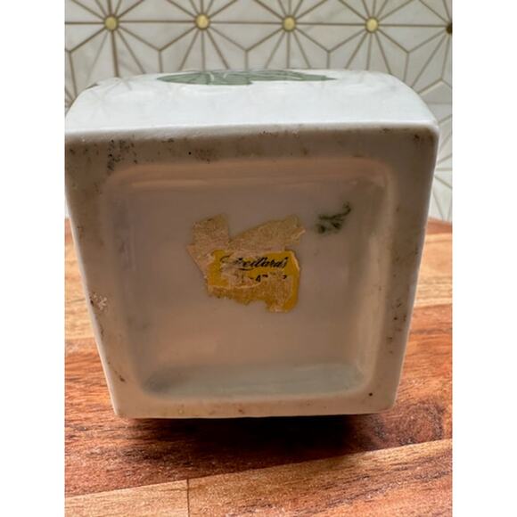 Vintage Japanese Otagiri-Style Ceramic Vase | Floral & Butterfly Design - Picture 1 of 7